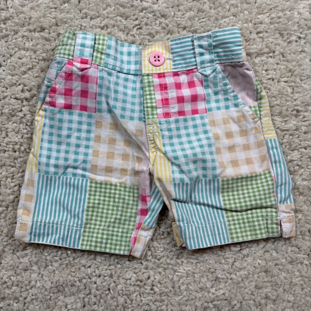 OshKosh Bgosh Toddler Girls Patchwork Plaid‎ Gingham Shorts Multi Color Size 3T
